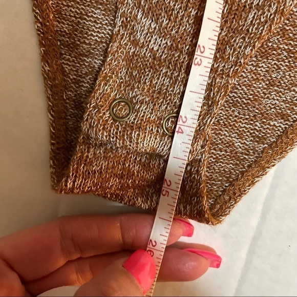 Others Follow Ribbed Knit Button Down Vneck Bodysuit, Size S - Picture 7 of 10